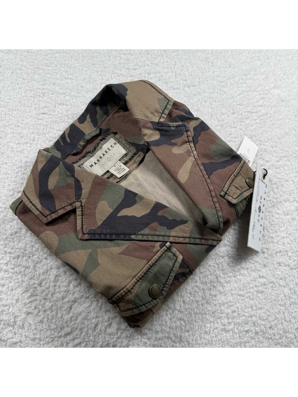 Marrakech Anthropologie Women’s S Camo Military Utility Jacket NWT Cropped